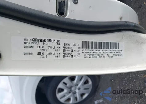 2014 Dodge Journey American Value Pkg z USA, uszkodzony, nr VIN 3C4PDCAB9ET116487